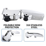Darrahopens Outdoor Recreation > Boating > Boating Accessories Foldable Boat Anchor Roller with Dual Rollers for Marine Bow Applications, Corrosion Resistant Stainless Steel Construction, Assists Anchor Launch and Retrieval While Protecting Boat Bow (Silver) In Australia - Darrahopens