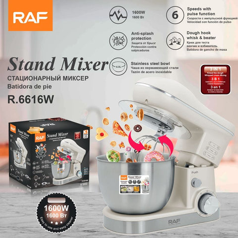 Darrahopens Appliances > Kitchen Appliances > Food Mixers & Blenders Versatile Stand Mixer with 4.0L Stainless Steel Bowl and 1600W Motor for Home Baking, Dough Kneading, Whipping, and Mixing Tasks (White) In Australia - Darrahopens