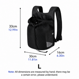 Ventilated Pet Carrier Backpack for Cats and Small Dogs, Front-Facing or Backpack Style, Breathable Mesh and Durable Oxford Fabric, Ideal for Walks, Hiking, and Daily Outings (L, Black)