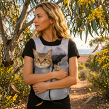Ventilated Pet Carrier Backpack for Cats and Small Dogs, Front-Facing or Backpack Style, Breathable Mesh and Durable Oxford Fabric, Ideal for Walks, Hiking, and Daily Outings (L, Grey)
