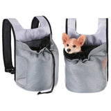 Ventilated Pet Carrier Backpack for Cats and Small Dogs, Front-Facing or Backpack Style, Breathable Mesh and Durable Oxford Fabric, Ideal for Walks, Hiking, and Daily Outings (S, Grey)