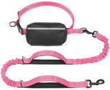Hands-Free Dog Leash with Waist Belt and Storage Pouch, Shock-Absorbing Bungee Leash for Running, Walking, and Outdoor Adventures, Reflective Safety Design for Night Walks (Lavender) In Australia - Darrahopens