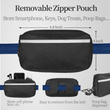Hands-Free Dog Leash with Waist Belt and Storage Pouch, Shock-Absorbing Bungee Leash for Running, Walking, and Outdoor Adventures, Reflective Safety Design for Night Walks (Lavender)