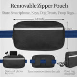 Hands-Free Dog Leash with Waist Belt and Storage Pouch, Shock-Absorbing Bungee Leash for Running, Walking, and Outdoor Adventures, Reflective Safety Design for Night Walks (Navy) In Australia - Darrahopens