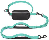 Hands-Free Dog Leash with Waist Belt and Storage Pouch, Shock-Absorbing Bungee Leash for Running, Walking, and Outdoor Adventures, Reflective Safety Design for Night Walks (RoyalBlue)