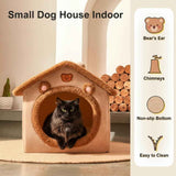 Cozy Pet Cave Bed for Cats and Small Dogs – Soft, Warm, and Washable Faux Fur Nest with Removable Cushion, Perfect Winter Sleeping Hut for Your Furry Friend’s Comfort and Safety (L) In Australia - Darrahopens