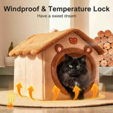 Cozy Pet Cave Bed for Cats and Small Dogs – Soft, Warm, and Washable Faux Fur Nest with Removable Cushion, Perfect Winter Sleeping Hut for Your Furry Friend’s Comfort and Safety (S) In Australia - Darrahopens
