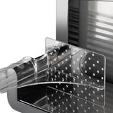 Electric Food Slicer with 190mm Stainless Steel Blade, Adjustable Thickness 0-15mm, Easy-Clean Detachable Design for Home Kitchen and Small Deli Use, Compact 200W Power for Meat, Bread, and Vegetables (Silver)