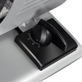 Electric Food Slicer with 190mm Stainless Steel Blade, Adjustable Thickness 0-15mm, Easy-Clean Detachable Design for Home Kitchen and Small Deli Use, Compact 200W Power for Meat, Bread, and Vegetables (Silver)