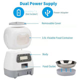 Smart Pet Automatic Feeder with 3.5L Capacity, Timed Portion Control, WiFi Remote Control, Voice Call Feature, Dual Power Supply for Cats and Small Dogs, Ideal for Indoor Use While You Are Away (B（WiFi ）) In Australia - Darrahopens