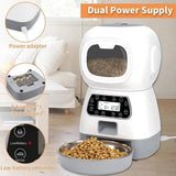 Smart Pet Automatic Feeder with 3.5L Capacity, Timed Portion Control, WiFi Remote Control, Voice Call Feature, Dual Power Supply for Cats and Small Dogs, Ideal for Indoor Use While You Are Away (B（WiFi ）) In Australia - Darrahopens
