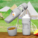 Portable Dog Water Bottle – Leak-Proof Pet Water Dispenser with Food Storage, Ideal for Outdoor Walks, Camping, and Travel (Pink) In Australia - Darrahopens