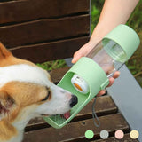 Portable Dog Water Bottle – Leak-Proof Pet Water Dispenser with Food Storage, Ideal for Outdoor Walks, Camping, and Travel (Pink) In Australia - Darrahopens