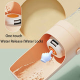 Portable Dog Water Bottle – Leak-Proof Pet Water Dispenser with Food Storage, Ideal for Outdoor Walks, Camping, and Travel (Pink) In Australia - Darrahopens