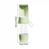 Portable Dog Water Bottle – Leak-Proof Pet Water Dispenser with Food Storage, Ideal for Outdoor Walks, Camping, and Travel (Yellow)