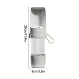 Portable Dog Water Bottle – Leak-Proof Pet Water Dispenser with Food Storage, Ideal for Outdoor Walks, Camping, and Travel (Yellow)