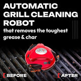 Darrahopens Home & Garden > BBQ > BBQ Cleaning Automatic Grill Cleaning Robot with Nylon Brushes for Effortless Removal of Grease, Burnt Residue and Food Debris on Any Size Barbecue Grill, Ideal Gift for BBQ Lovers (Red) In Australia - Darrahopens