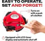 Darrahopens Home & Garden > BBQ > BBQ Cleaning Automatic Grill Cleaning Robot with Nylon Brushes for Effortless Removal of Grease, Burnt Residue and Food Debris on Any Size Barbecue Grill, Ideal Gift for BBQ Lovers (Red) In Australia - Darrahopens