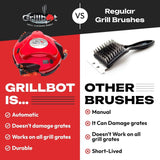 Darrahopens Home & Garden > BBQ > BBQ Cleaning Automatic Grill Cleaning Robot with Nylon Brushes for Effortless Removal of Grease, Burnt Residue and Food Debris on Any Size Barbecue Grill, Ideal Gift for BBQ Lovers (Red) In Australia - Darrahopens