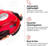 Darrahopens Home & Garden > BBQ > BBQ Cleaning Automatic Grill Cleaning Robot with Nylon Brushes for Effortless Removal of Grease, Burnt Residue and Food Debris on Any Size Barbecue Grill, Ideal Gift for BBQ Lovers (Red) In Australia - Darrahopens