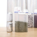 Airtight Food Storage Container with Measuring Cup for Rice, Grains, and Pet Food – Transparent Plastic Canister with Locking Lid, Silicone Seal, and Pour Spout for Kitchen Organization and Freshness (L, DarkGreen)