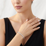 Elegant Moissanite Tennis Bracelet in 925 Sterling Silver with 18K Gold and Rhodium Plating, Featuring Certified Sparkling Stones for Daily Wear and Formal Occasions, Available in Multiple Lengths and Stone Sizes (2.0mm, 15.5cm（6.1in）)