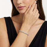 Elegant Moissanite Tennis Bracelet in 925 Sterling Silver with 18K Gold and Rhodium Plating, Featuring Certified Sparkling Stones for Daily Wear and Formal Occasions, Available in Multiple Lengths and Stone Sizes (4.0mm, 15.5cm（6.1in）)