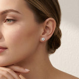 Elegant Four-Prong Moissanite Stud Earrings with Screw Backs – Brilliant Round Cut, Icy White Sparkle, Silver-Plated Setting, Ideal for Daily Wear, Office, and Casual Chic Looks (Moissanite Round 11mm （5Carat+45Carat）, Premium S925)