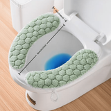 Soft Plush Toilet Seat Covers, Non-Slip Split Toilet Seat Pads with Elastic Straps and Hanging Loop, Universal Fit for Standard Household Toilets, Washable and Comfortable for Winter Use (Brown) In Australia - Darrahopens
