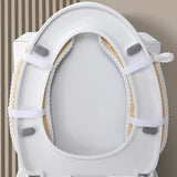 Soft Plush Toilet Seat Covers, Non-Slip Split Toilet Seat Pads with Elastic Straps and Hanging Loop, Universal Fit for Standard Household Toilets, Washable and Comfortable for Winter Use (Pink)