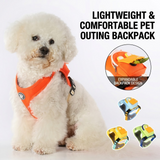 Stylish Color-Block Dog Backpack Harness with Built-in Poop Bag Dispenser – No-Pull Vest Design, Breathable Mesh Interior, and Matching 1.5m Leash for Fun-Filled Daily Walks and Outdoor Mini Adventures (M, Green)