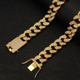 Sparkling Diamond-Studded Cuban Chain Pet Collar – Hip-Hop Bling Necklace for Cats and Small Dogs, Adjustable Fit, Gold, Silver, Rose Gold, or Pink Crystal Accents, Bold Fashion Statement for Your Furry Trendsetter (RoseGold, 65cm（26in）)