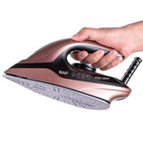 Darrahopens Appliances > Washers, Dryers & Irons > Irons & Ironing Systems Split-Type Electric Steam Iron with Ceramic Soleplate and 1.5L Water Tank for Home Garment Steaming and Vertical Ironing of Silk Wool and Delicate Fabrics (RoseGold) In Australia - Darrahopens