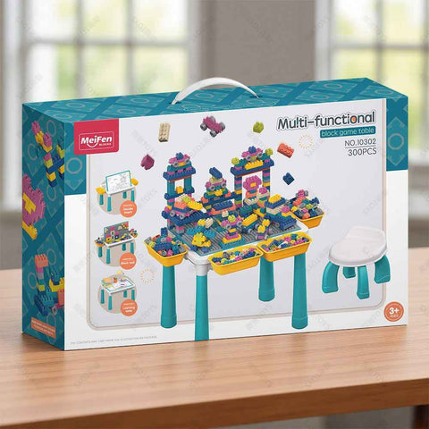 Multifunctional Kids Building Block Table Set with Storage, Compatible with 3-6 Year Olds, Includes Chair and 88-380PCS Colorful Bricks, Ideal for Learning, Drawing, Sand & Water Play (108PCS) In Australia - Darrahopens