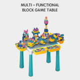Multifunctional Kids Building Block Table Set with Storage, Compatible with 3-6 Year Olds, Includes Chair and 88-380PCS Colorful Bricks, Ideal for Learning, Drawing, Sand & Water Play (108PCS) In Australia - Darrahopens