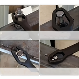 Black multi-functional 5mm thick box wrench, double-ended self-tightening adjustable wrench, wrench diameter 3-17mm, portable hand tool, suitable for automotive and household use.