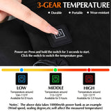 Black Blue heated chair pad, office chair warmer, camping chair heater, wheelchair seat warmer, electric seat warmer, warm seat cushion, chair heating pad