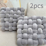 Gray Yellow braided sofa cushions, modern throw pillows, stylish sofa decor, comfortable home accessories, living room cushions, Australian home decor, durable sofa cushions, grey decorative pillows
