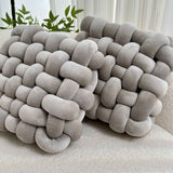 Gray Yellow braided sofa cushions, modern throw pillows, stylish sofa decor, comfortable home accessories, living room cushions, Australian home decor, durable sofa cushions, grey decorative pillows