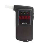 Black AT-858 Breathalyzer Alcohol Detection BAC Tester Portable Breathalyzer LED