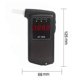 Black AT-858 Breathalyzer Alcohol Detection BAC Tester Portable Breathalyzer LED