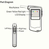 Black AT-858 Breathalyzer Alcohol Detection BAC Tester Portable Breathalyzer LED