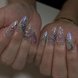 Pink gothic nail art, high-quality nails, intricate nail designs, long-lasting manicure, statement nails, unique nail art set, Australian nail trends