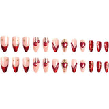 press-on nails, cherry design nails, heart design nails, embellished nails, high-quality press-on nails, easy-to-apply nails, Australian fashion nails, trendy nail art