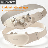 White abdominal massage belt, heat therapy massage, kneading massager, stress relief wellness, digestive health, relaxation tool, Australia market