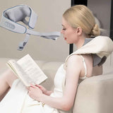 Beige Blue neck and shoulder massager, deep tissue massage, ergonomic massager, relaxation massager, shiatsu massage, portable massager, Australia