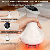 White Gray portable body massager, muscle relief massage, heating massage device, multiple massage modes, compact massager for travel, deep tissue massage, back neck shoulder massager, relaxation gift Australia, Aussie massage tool, post-workout recovery