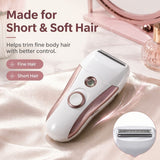 4-in-1 women's hair removal, electric epilator, shaver, foot file, trimmer, USB rechargeable, IPX6 waterproof, body grooming, Australian women - Sky Blue - Size L