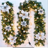 Christmas Garland 2 Piece Set 2.7m Garland Garland With Lights Christmas Home - Blue - Size 270cm In Australia - Darrahopens