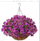 Artificial Petunia Hanging Flower Arrangement Red White Blue Flowers Outdoor - Multi-color - Size 1